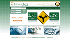 Desktop Screenshot of legacybankfl.com
