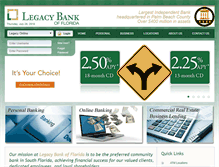 Tablet Screenshot of legacybankfl.com